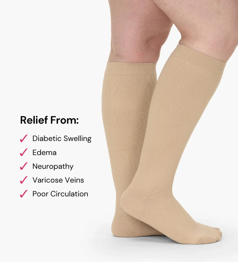 Wide Compression Socks For Pain Relief
