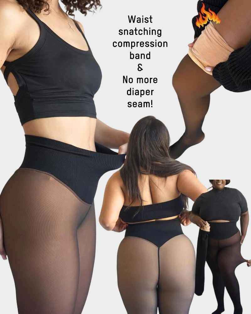 Compression  One-Seam Shaping Fleece Leggings